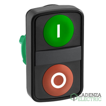 Compra Cabeza pulsador doble verde-rojo rr ip66 ref. ZB5AA7341 Schneider Electric al mejor precio | Cadenza Electric