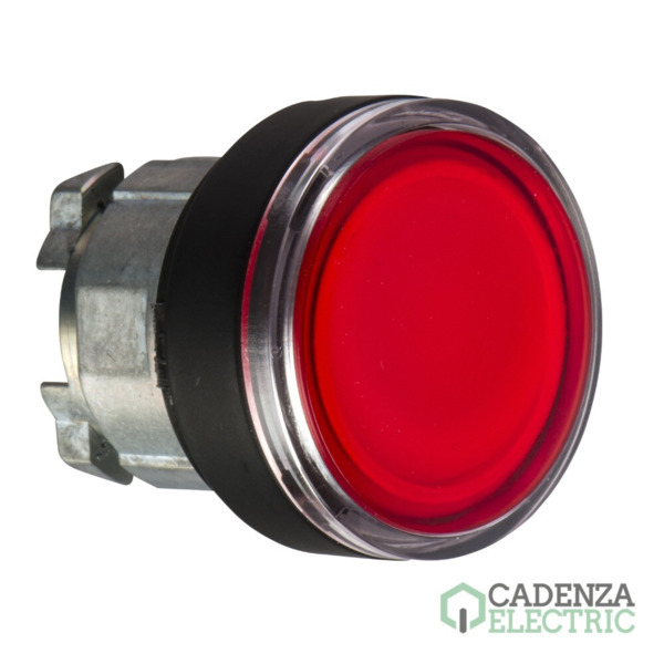 Cabeza pulsador luminoso rasante rojo negro ref. ZB4BW347 Schneider Electric