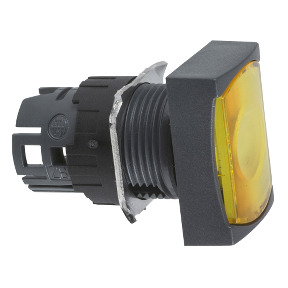 Cabeza pulsador rectangular luminoso amarillo ø 16 pulsar-pulsar ref. ZB6DF5 Schneider Electric [PLAZO 3-6 SEMANAS]