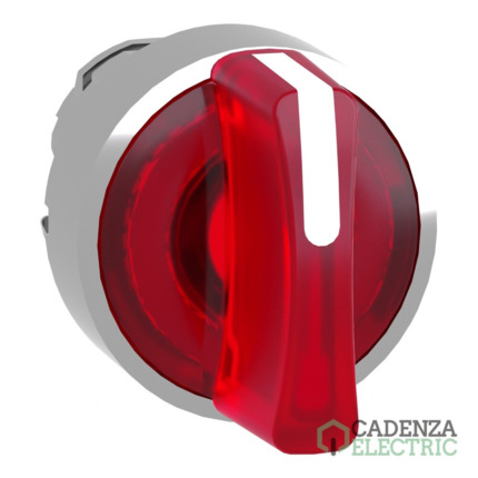 Compra Cabeza selector luminoso 3 posiciones rojo ref. ZB4BK1343 Schneider Electric al mejor precio | Cadenza Electric