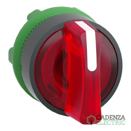 Compra Cabeza selector luminoso 3 posiciones rojo ref. ZB5AK1343 Schneider Electric al mejor precio | Cadenza Electric
