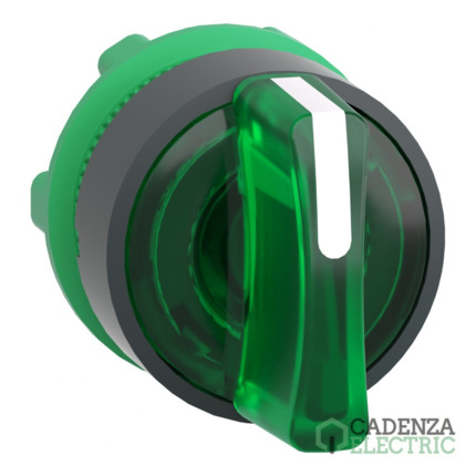 Compra Cabeza selector luminoso 3 posiciones verde ref. ZB5AK1333 Schneider Electric al mejor precio | Cadenza Electric