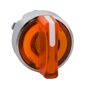 Cabeza selector luminoso naranja ø 22 3 posiciones con retorno ref. ZB4BK1853 Schneider Electric [PLAZO 3-6 SEMANAS]