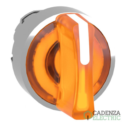 Compra Cabeza selector luminoso naranja 3 posiciones fijas ref. ZB4BK1353 Schneider Electric al mejor precio | Cadenza Electric