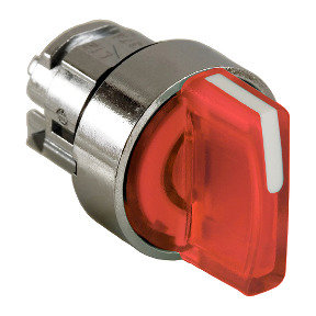 Cabeza selector luminoso rojo ø 22 3 posiciones con retorno ref. ZB4BK1743 Schneider Electric [PLAZO 3-6 SEMANAS]