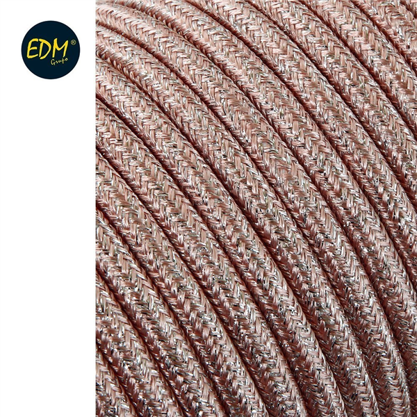 CABLE CORDON TUBULAIRE 2X0,75MM ROSA BRILLANTE 25MTS