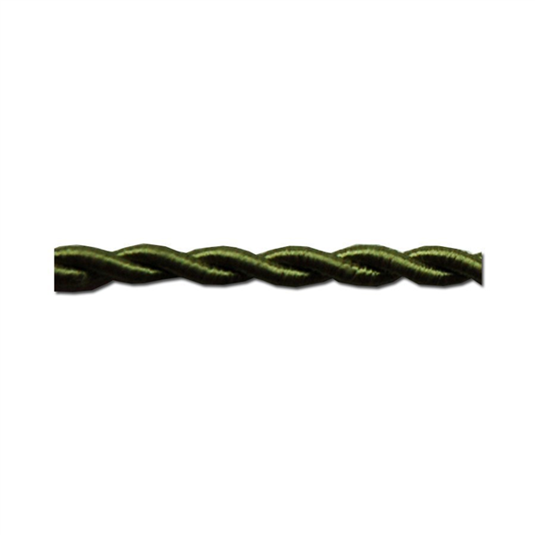 CABLE TEXTIL TRENZADO 2X0,75MM C-18 VERDE SEDA  25 METROS