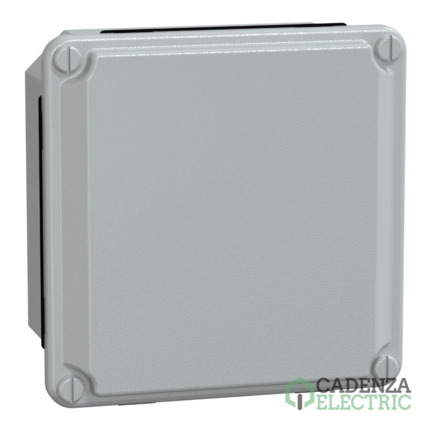 Compra Caja industrial metálica - tapa baja-Alt105xAnch105xProf49 - IP55 - gris RAL 7035 ref. NSYDBN1010 Schneider Electric al mejor precio | Cadenza Electric