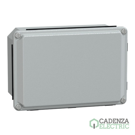 Compra Caja industrial metálica - tapa baja- Alt155xAnch105xProf61 - IP55 - gris RAL 7035 ref. NSYDBN1510 Schneider Electric al mejor precio | Cadenza Electric