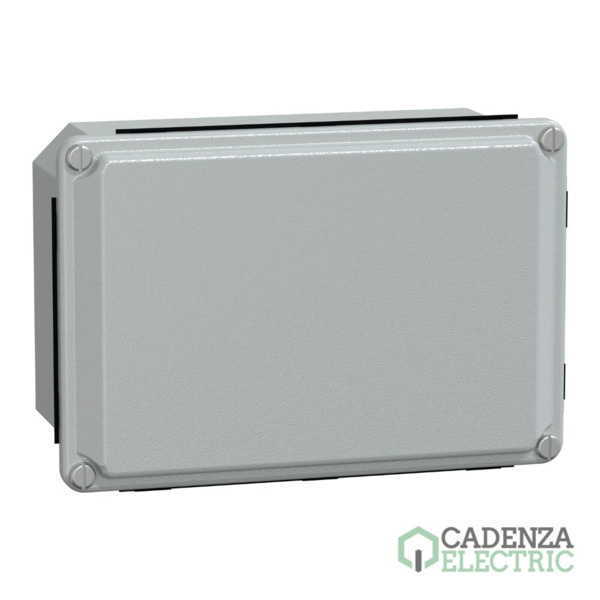 Caja industrial metálica - tapa baja- Alt155xAnch105xProf61 - IP55 - gris RAL 7035 ref. NSYDBN1510 Schneider Electric