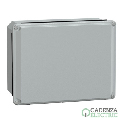 Compra Caja industrial metálica - tapa baja- Alt206xAnch156xProf83 - IP55 - gris RAL 7035 ref. NSYDBN2015 Schneider Electric al mejor precio | Cadenza Electric