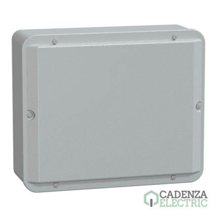 Compra Caja industrial metálica - tapa baja- Alt307xAnch257xProf116 - IP55 - gris RAL 7035 ref. NSYDBN3025 Schneider Electric al mejor precio | Cadenza Electric