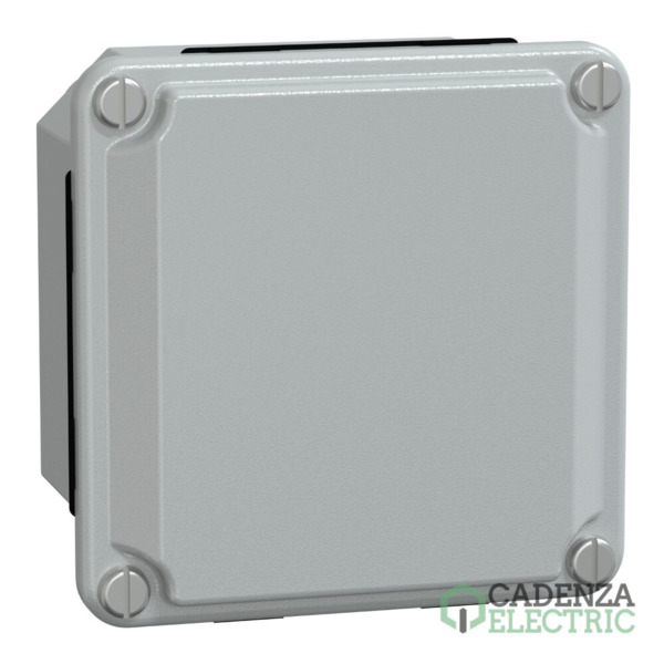 Caja industrial metálica - tapa baja- Alt85xAnch85xProf49 - IP55 - gris RAL 7035 ref. NSYDBN88 Schneider Electric