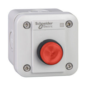 caja pulsador rojo iluminado 1 NC LED 230 V ref. XALE1W2M Schneider Electric [PLAZO 3-6 SEMANAS]