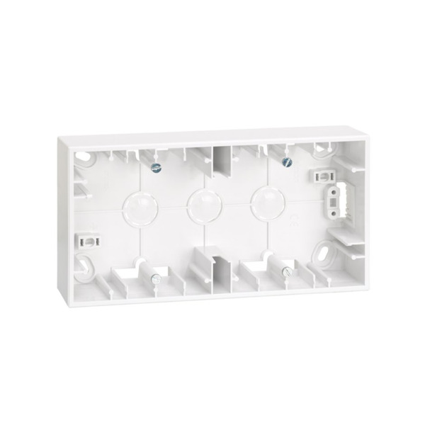 CAJA SUPERFICIE 2 ELEMENTOS BLANCA Simon ref. 2700752-030