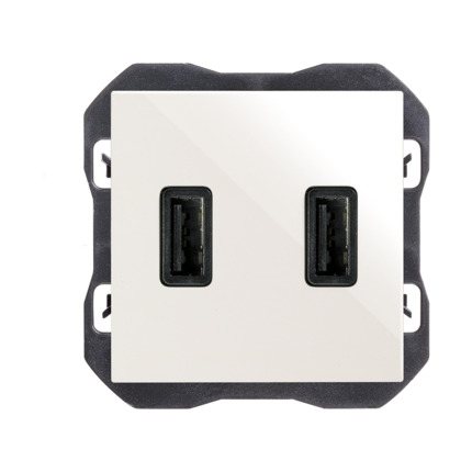 Comprar Cargador USB doble A+A 3,1A Smartcharge Simon ref. 20000196-090 al mejor precio | Cadenza Elecric