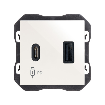 Comprar Cargador USB doble C+A 30W PowerDelivery Simon ref. 20000296-090 al mejor precio | Cadenza Elecric