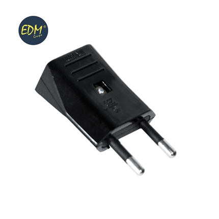 comprar CLAVIJA 10 A-250 V NEGRA ENVASADA EDM  precio 1,73 €