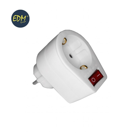 comprar CLAVIJA ADAPTADORA CON INTERRUPTOR  RETRACTILADA(10128052) ED