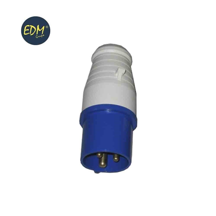 comprar CLAVIJA CETAC 2 P+T AZUL 16 A  precio 4,2 €