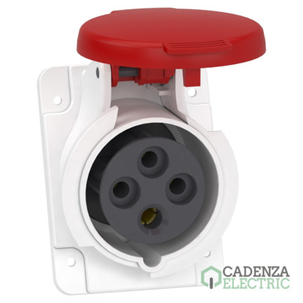 Compra Clavija de panel angulada PK Patrika conexión 16 A IP44 380 V 3P+T 50-60 Hz ref. PKY16F434 Schneider Electric al mejor precio | Cadenza Electric