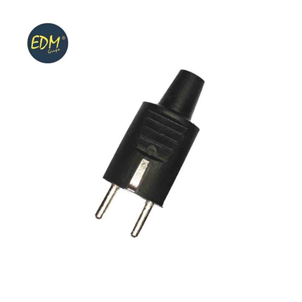 comprar CLAVIJA GOMA 10/16 A 250 V T/TL IP 44 4,8 mm. NEGRA ENVASADA