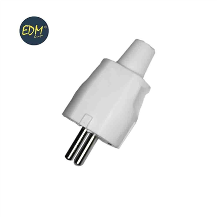 comprar CLAVIJA GOMA 10/16 A 250 V T/TL IP44 4,8 mm. BLANCA RETRAC. E