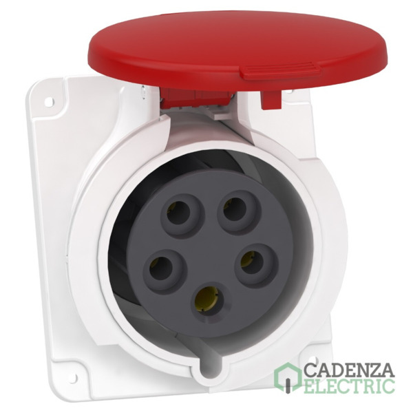 Clavija panel angulada PK Patrika conexión 32 A IP44 380 V 3P+N+T 50-60 Hz ref. PKY32F435 Schneider Electric