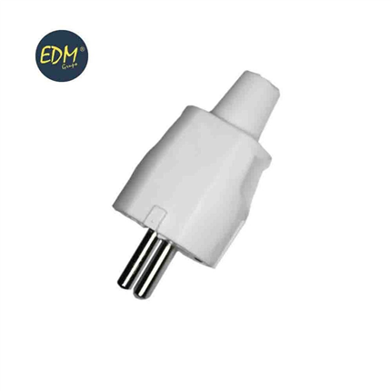 comprar CLAVIJA PVC 10/16 A 250 V T/TL IP 44 4,8 mm. BLANCA ENVASADA