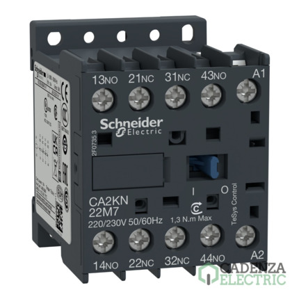 Compra Contactor Auxiliar TeSys K 2NA+2NC 10A 220-230 V CA ref. CA2KN22M7 Schneider Electric al mejor precio | Cadenza Electric