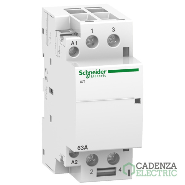 Contactor modular Acti9 iCT 63 A 2 P 2 NA 230/240V CA ref. A9C20862 Schneider Electric