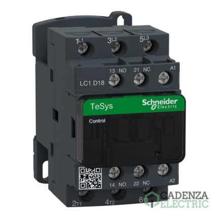 Compra Contactor Tesys D - 3P(3 NA) - AC-3 - <= 440 V 18 A - 230 V CA bobina ref. LC1D18P7 Schneider Electric al mejor precio | Cadenza Electric