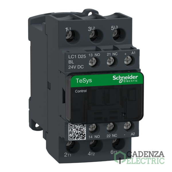 Contactor Tesys D - 3P(3 NA) - AC-3 - <= 440 V 25 A - 24 V CC bobina ref. LC1D25BL Schneider Electric