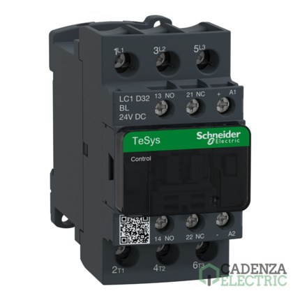 Compra Contactor Tesys D - 3P(3 NA) - AC-3 - <= 440 V 32 A - 24 V CC bobina ref. LC1D32BL Schneider Electric al mejor precio | Cadenza Electric