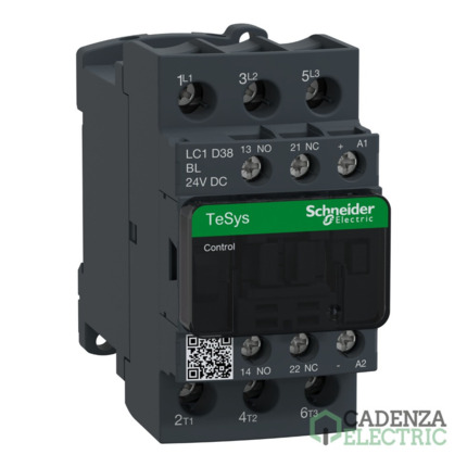 Compra Contactor Tesys D - 3P(3 NA) - AC-3 - <= 440 V 38 A - 24 V CC baixo cons bob ref. LC1D38BL Schneider Electric al mejor precio | Cadenza Electric