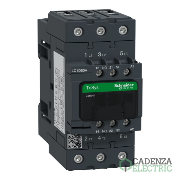 Contactor Tesys D - 3P(3 NA) - AC-3 - <= 440 V 50 A - 110 V CA 50/60 Hz bobina ref. LC1D50AF7 Schneider Electric