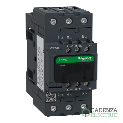 Compra Contactor Tesys D - 3P(3 NA) - AC-3 - <= 440 V 50 A - 230 V CA 50/60 Hz bobina ref. LC1D50AP7 Schneider Electric al mejor precio | Cadenza Electric