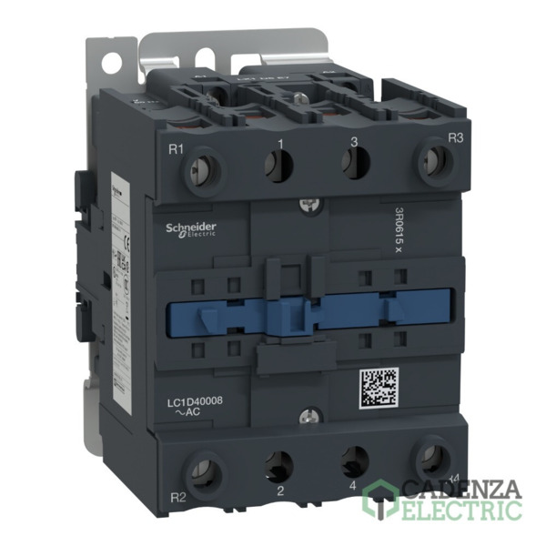 Contactor Tesys D - 4P(2 NA + 2 NF) - AC-1 - 440 V 60 A - 48 V CA 50/60 Hz bob ref. LC1D40008E7 Schneider Electric