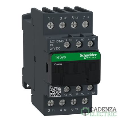 Compra Contactor Tesys D - 4P(4 NA) - AC-1 - <= 440 V 40 A - 24 V CC baixo cons bob ref. LC1DT40BL Schneider Electric al mejor precio | Cadenza Electric