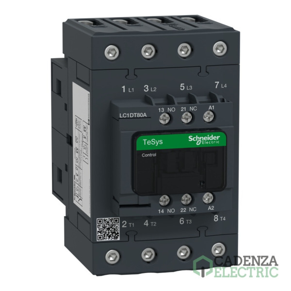 Contactor Tesys D - 4P(4 NA) - AC-1 - <= 440 V 80 A - 230 V CA 50/60 Hz bobina ref. LC1DT80AP7 Schneider Electric