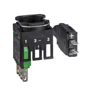 Cuerpo c/ bloque luminoso/anillo de fijación para lámpara BA9s 3…24V 1NA + 1 NC ref. ZB6ZH05B Schneider Electric [PLAZO 8-15 DIA