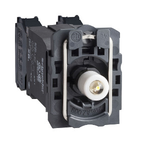 Cuerpo con bloque luminoso azul/anillo de fijación led BA9s 1NA + 1NC - 400v ref. ZB5AW05D65 Schneider Electric [PLAZO 8-15 DIAS