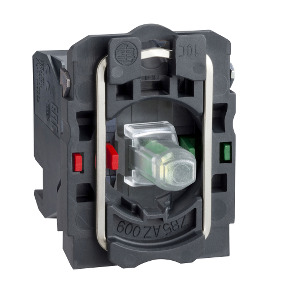 cuerpo con bloque luminoso rojo/anillo de fijación LED 1 NA + 1 NC - 230…240V ref. ZB5AW0M454 Schneider Electric [PLAZO 8-15 DIA