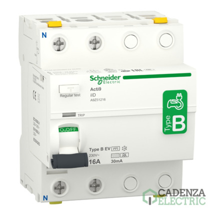 Compra Diferencial Acti9 iID - 2P - 16A - 30mA - B EV type ref. A9Z51216 Schneider Electric al mejor precio | Cadenza Electric