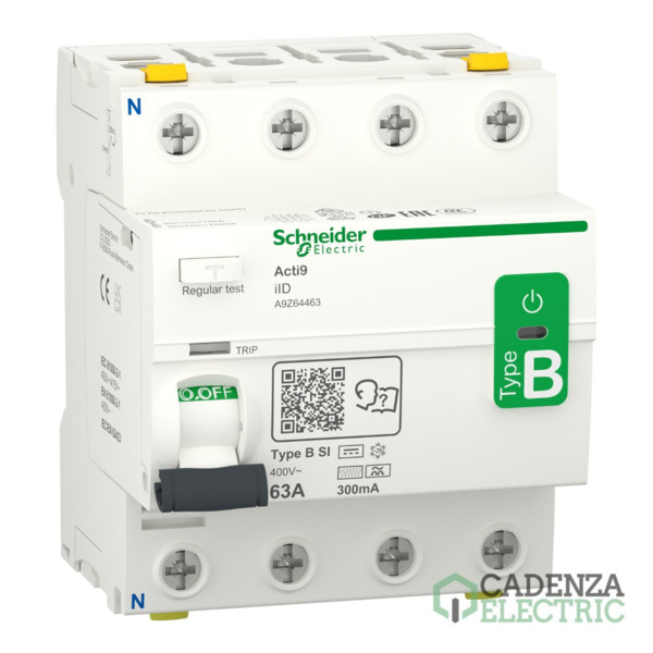 Diferencial Acti9 iID - 4P - 63A - 300mA - B-SI type ref. A9Z64463 Schneider Electric