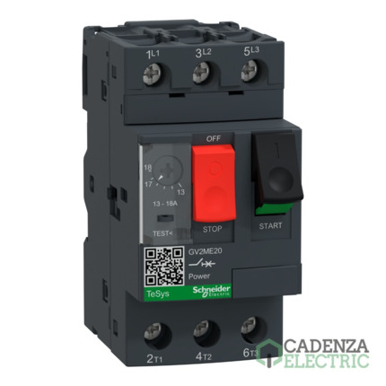 Compra Disyuntor de motor magnetotérmico GV2ME - 13/18A ref. GV2ME20 Schneider Electric al mejor precio | Cadenza Electric