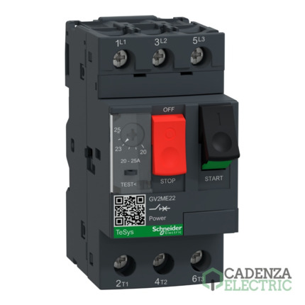 Compra Disyuntor-motor magnetotérmico GV2ME -T 20/25A ref. GV2ME22 Schneider Electric al mejor precio | Cadenza Electric