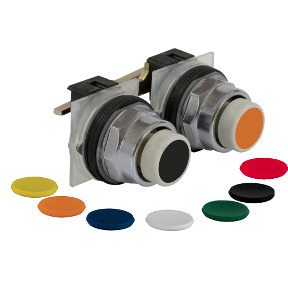 doble pulsador en 7 colores para elegir Ø30-interbloqueados mecánicamente-1NANC ref. 9001KR12UH1H1 Schneider Electric [PLAZO 8-1