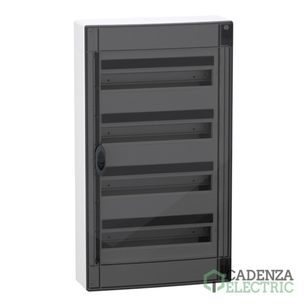 Envolvente modular, PrismaSeT XS, 18 Módulos 4 Filas, Superficie, Puerta Ahumada ref. LVSXM418 Schneider Electric