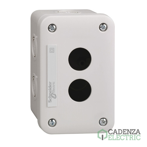 Estación de control vacía - gris claro - 2 recortes - ip54 - para xb7 ø 22 mm ref. XALE2 Schneider Electric